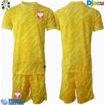 Poljska Golmanski Domaci Dres za djecu EP 2024 Kratak Rukav (+ Kratke hlače)